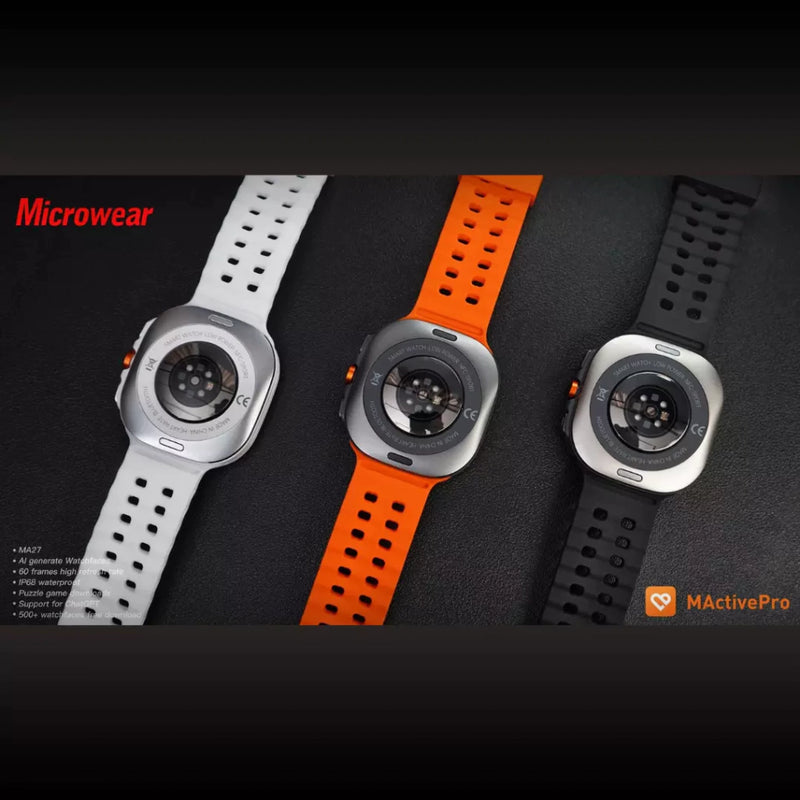 Smartwatch Microwear MA27 Ultra AMOLED – Chat GPT, GPS, NFC, 1GB Memória, 530mAh, Monitor de Saúde, Notificações, Compatível Android/iOS