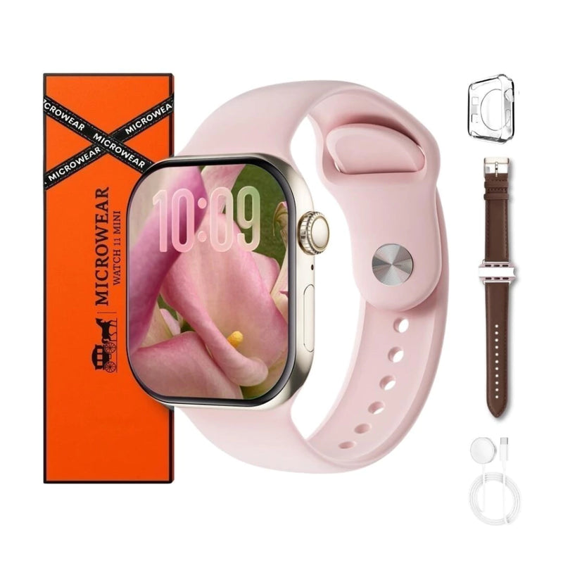 Smartwatch W11 Mini Series 11 42mm 2025 – Responde WhatsApp no Pulso, Faz Ligações, NFC, Saúde Completa, Tela 2.02" Premium e Memória Interna.