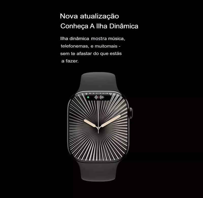 martwatch Microwear W10T Mini 42mm Série 10 – Tela AMOLED, ChatGPT, WhatsApp, NFC, Chamadas Bluetooth, IP68, Saúde & Esportes.