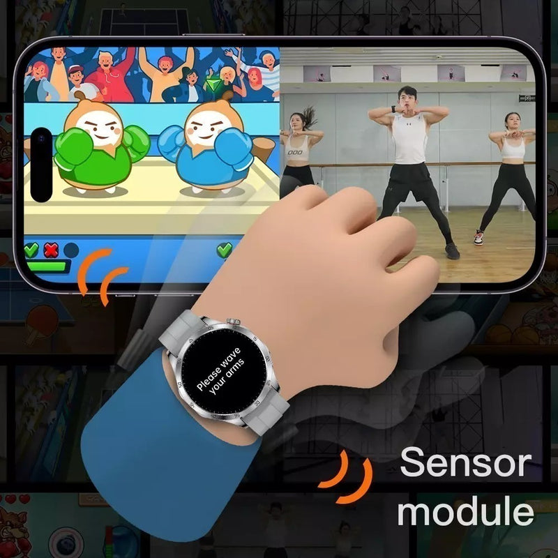 Smartwatch Microwear GT4 Max Preto: Tela AMOLED e Saúde