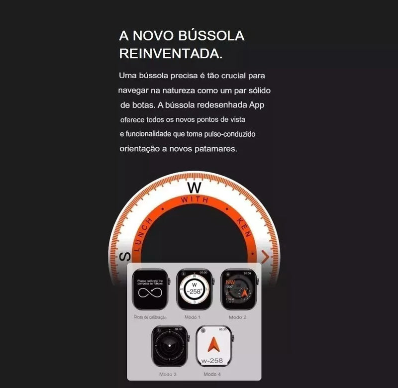 martwatch Microwear W10T Mini 42mm Série 10 – Tela AMOLED, ChatGPT, WhatsApp, NFC, Chamadas Bluetooth, IP68, Saúde & Esportes.