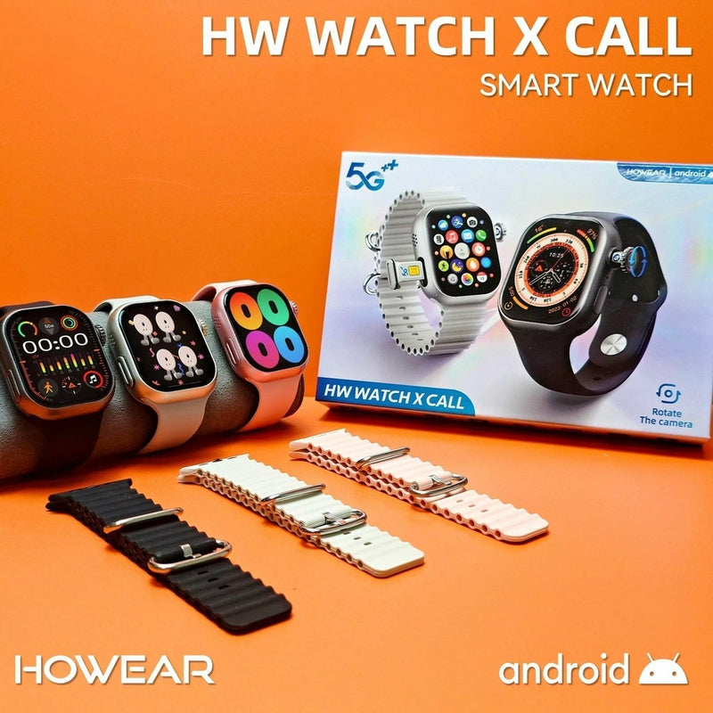 Smartwatch HOWEAR HW Watch X Call 5G com Câmera 12MP, Chip 4G/5G, 4GB RAM 64GB, Tela AMOLED 46mm + Pulseira Extra