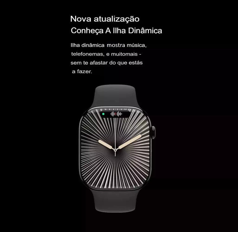 Smartwatch Microwear W10 Mini Pro 42mm 2ª Geração com Tela AMOLED, ChatGPT, NFC, Chamadas, 2GB Memória Interna e Pulseira Silicone – Compatível Androi