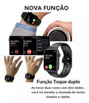 Smartwatch GS10 Ultra Mini Série 10 42mm Tela AMOLED com Pulseira Extra, Função ChatGPT, Atende Chamadas por Gesto, Monitoramento de Saúde, Compatível