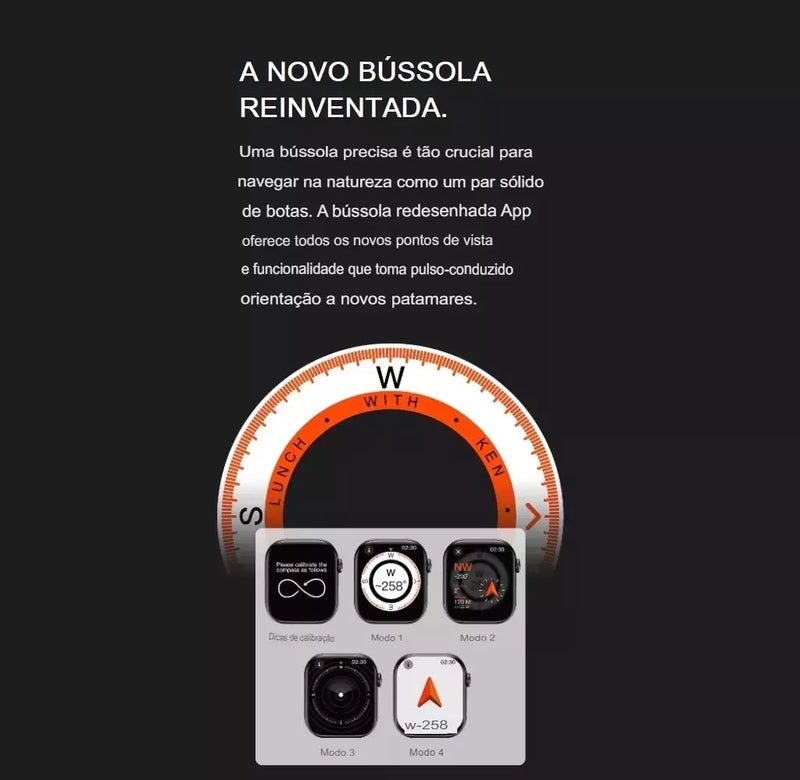 Smartwatch Microwear W10 Mini Pro 42mm 2ª Geração com Tela AMOLED, ChatGPT, NFC, Chamadas, 2GB Memória Interna e Pulseira Silicone – Compatível Androi