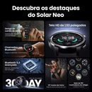 Haylou Solar Neo Global - Smartwatch com tela HD 1,53”, 127 modos de treino, bateria de 30 dias e sensor cardíaco.