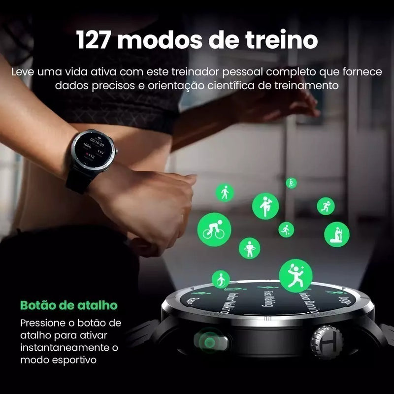 Haylou Solar Neo Global - Smartwatch com tela HD 1,53”, 127 modos de treino, bateria de 30 dias e sensor cardíaco.