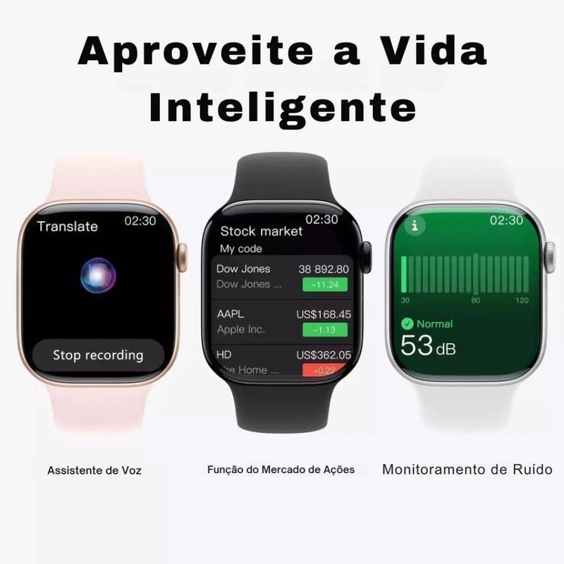 Smartwatch Microwear W11X 46mm Série 11 – Atenda Chamadas, WhatsApp, À Prova D’água, IA Integrada, Saúde Completa, Estilo e Tecnologia