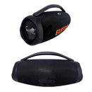 Caixa de Som Bluetooth Eletromex EL-1124 – 1000W PMPO, À Prova D'água IPX6, LED RGB, TWS, Rádio FM, Bateria Recarregável – Preto/Camuflado