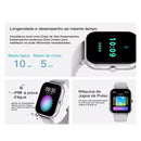 Smartwatch Peje ZW01 à Prova d'Água IP67 - Monitor de Frequência Cardíaca, Pressão Arterial, Oxigênio no Sangue, 8 Modos Esporte, Bluetooth 5.1