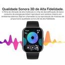 Smartwatch PEJE ZW1S Tela 1.83" HD Bluetooth Chamadas + Pulseira Extra, À Prova D’Água, 100 Modos Esportivos, Som 3D e Autonomia 12 dias