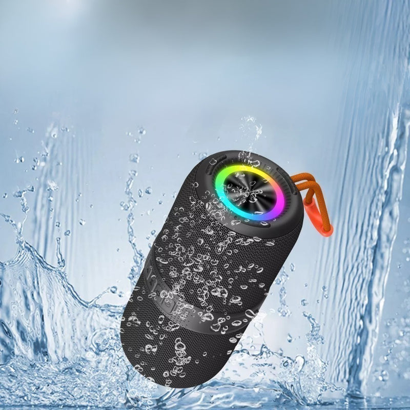 Caixa de Som Bluetooth Eletromex EL-1096 100W LED à Prova D'Água, Bateria Durável e Som Potente para Uso Externo.