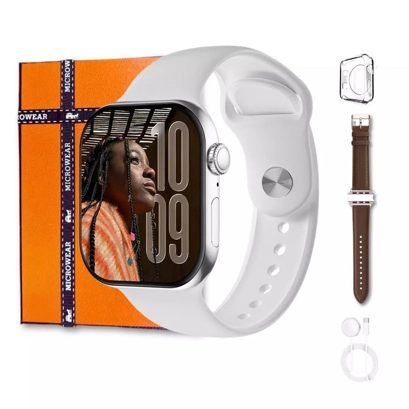 Smartwatch W11 Pro Mini Série 11 AMOLED 2,02” | Dual Core Ultra | WhatsApp Integrado | Chamadas Bluetooth | IA no Pulso | IP68 | Envio Rápido