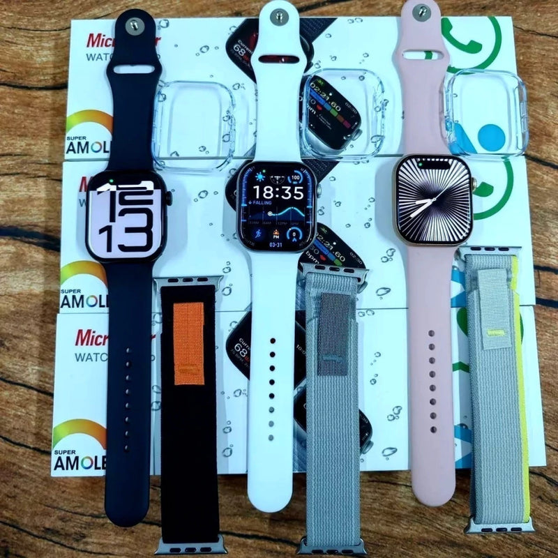 Smartwatch Microwear W11 Pro Série 11 | AMOLED 2.08” | 1GB | GPS Preciso | WhatsApp Integrado | IA Avançada | À Prova d’Água IP68
