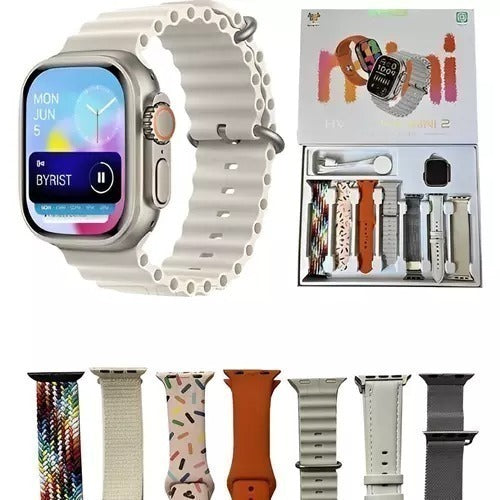 Smartwatch HW Ultra Mini 2 41mm 7 Pulseiras Série 9 Chat GPT