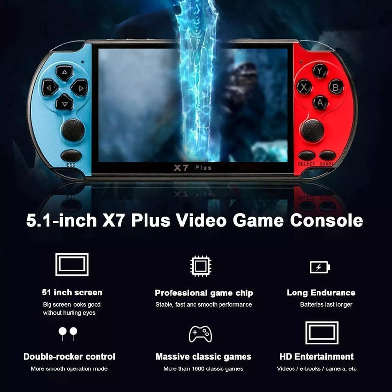 Game Portátil Eony 4.8 Original Retrô | +1.000 Jogos Clássicos | Tela 4.8” HD | Console Leve, Recarregável e Pronto para Jogar!
